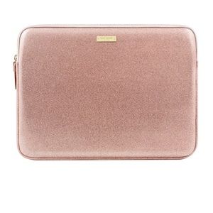 Pink glitter Kate Spade laptop sleeve